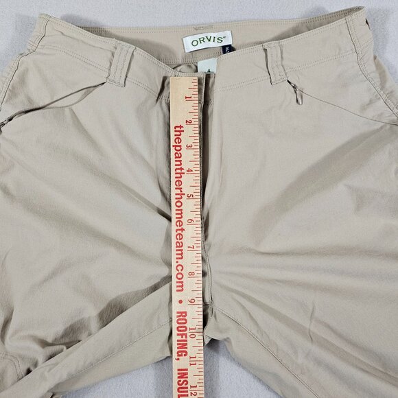 Orvis Pants Womens 4 Khaki Passport Outdoor Hiking Trail Pants Nylon Spandex - Picture 10 of 11